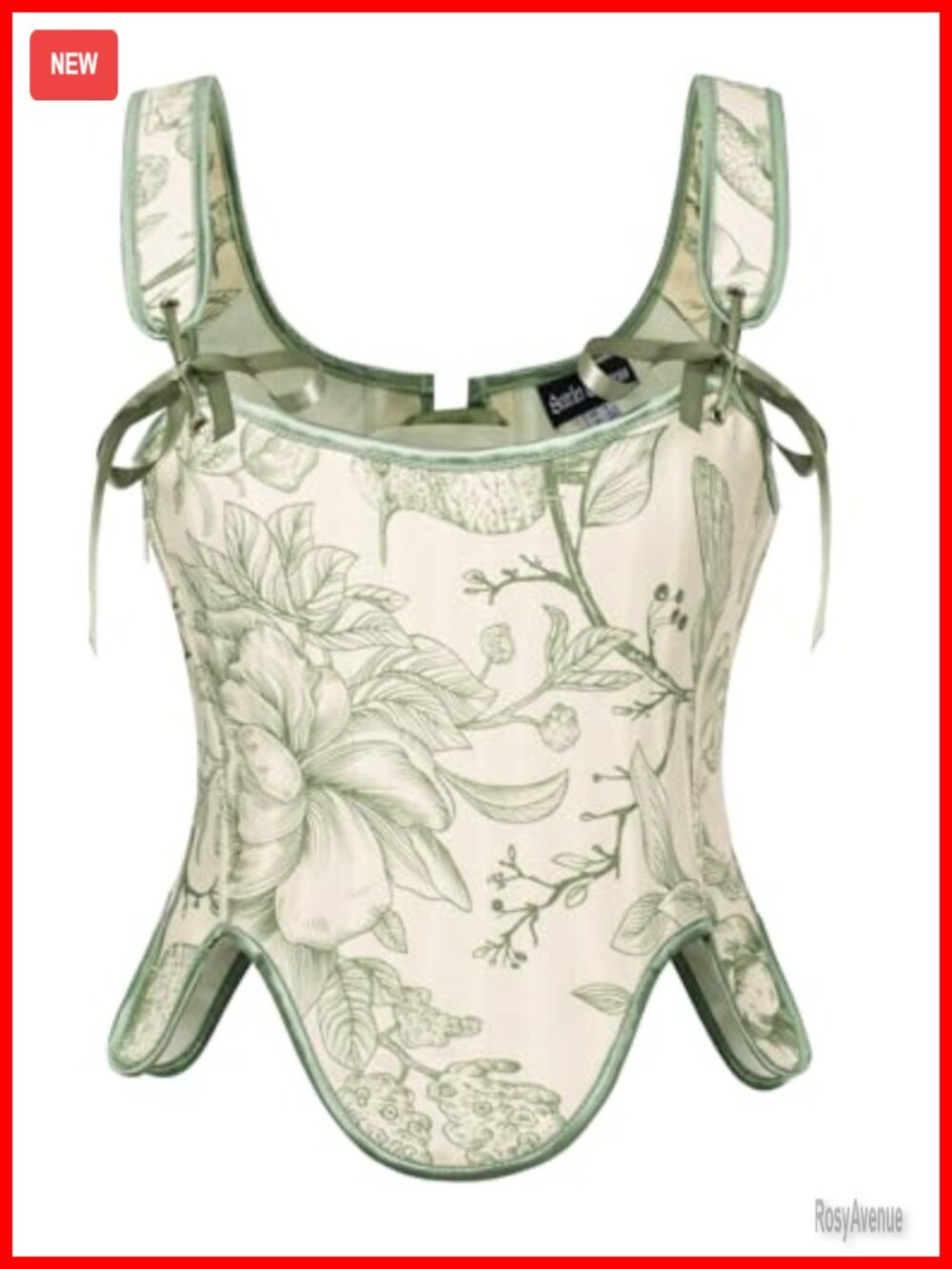 Renaissance Corset Top Slim Fit Lace Up Bustier Jacquard